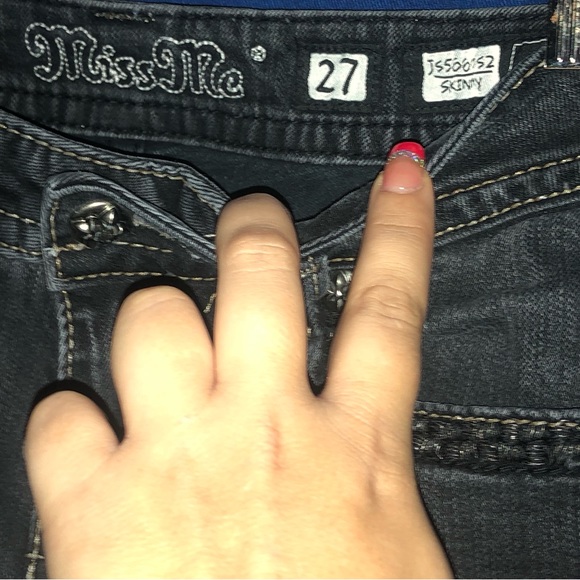 MISS ME Women’s Skinny Jeans Size 27 Black - Picture 3 of 9